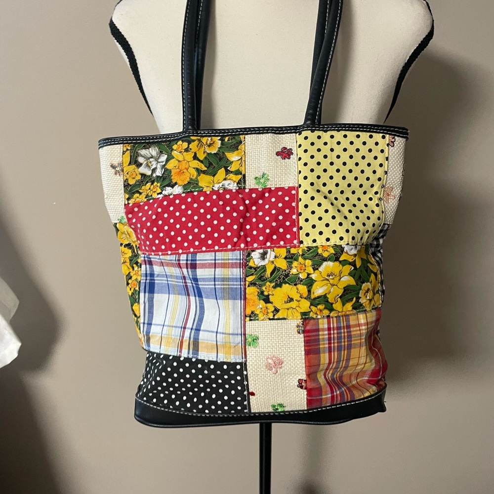 Bueno Black & White Quilted Patchwork Multicolor … - image 2